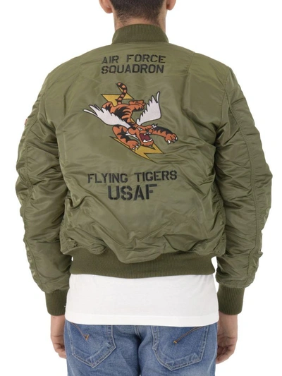 Shop Alpha Industries Sage Green Flying Tigers Jacket