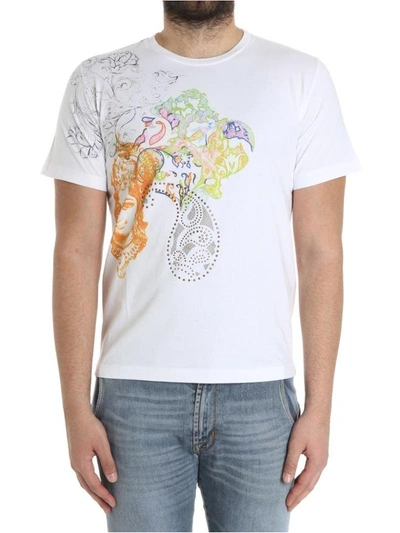 Shop Etro Cotton T-shirt In White