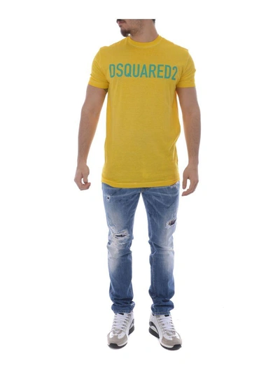 Shop Dsquared2 Logo T-shirt In Giallo