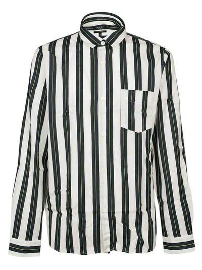 Shop Apc A.p.c.  Alexis Shirt In Blanc Casse