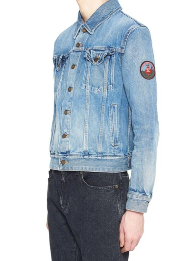 Shop Saint Laurent Jacket In Blue