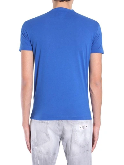 Shop Dsquared2 Round Collar T-shirt In Blu