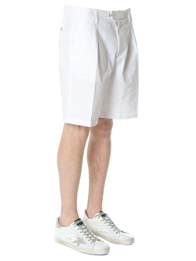 Shop Dondup White Cotton Shorts