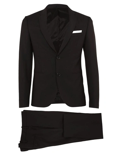 Shop Neil Barrett Two Piece Chest Pocket Suit In Black