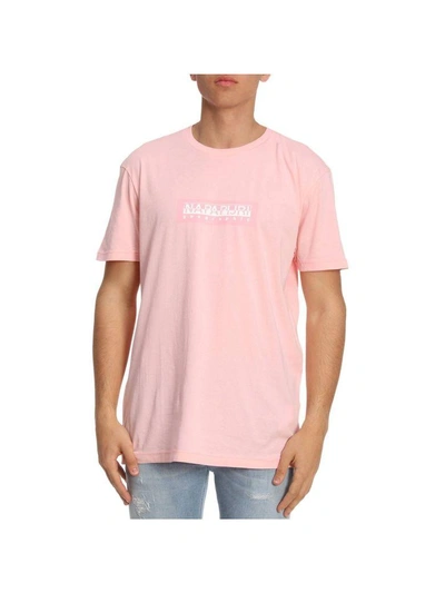 Shop Napapijri T-shirt T-shirt Men  In Pink