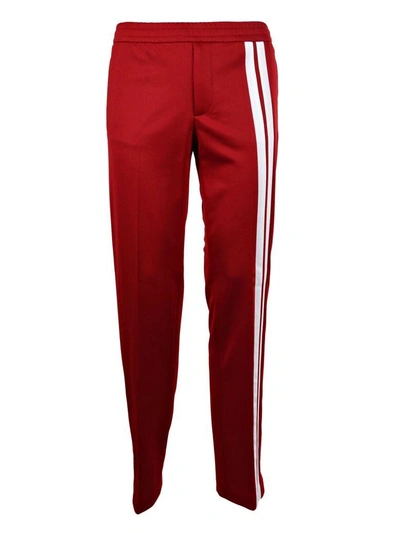 Shop Valentino Striped Track Pants In Irosso-bianco