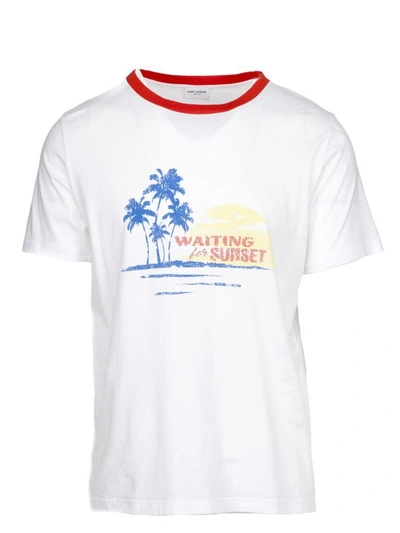 Shop Saint Laurent Waiting For Sunset T-shirt In 8486
