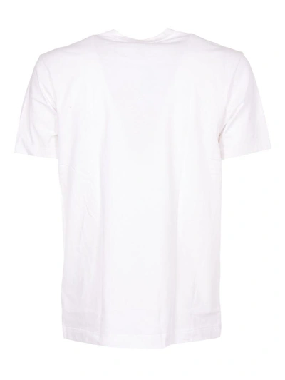 Shop Comme Des Garçons Shirt Comme Des Garçons Tartan Logo T-shirt In White
