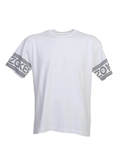 Shop Kenzo Printed Cotton T-shirt In White