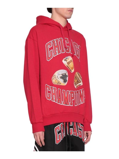 Shop Ih Nom Uh Nit Chicago Rings Cotton Hoodie In Rosso