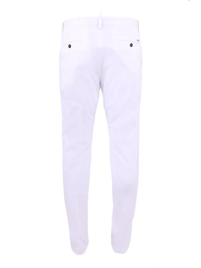 Shop Dsquared2 White Stretch Trousers