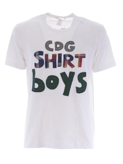 Comme Des Garçons Cdg Shirt Boys White Cotton T-shirt | ModeSens