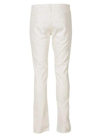 Shop Saint Laurent Denim Pants In Dirty White