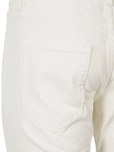 Shop Saint Laurent Denim Pants In Dirty White