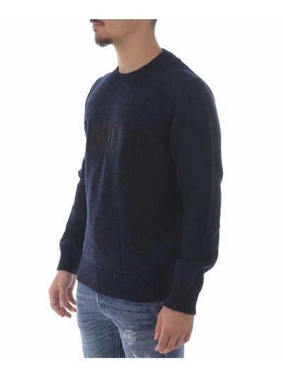 Shop Dondup Ribbed Sweater In Blu Scuro