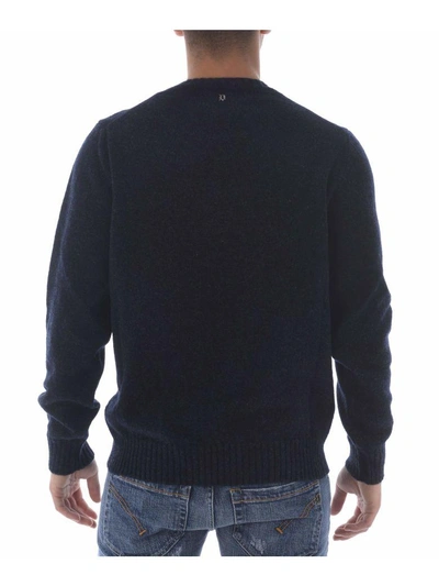 Shop Dondup Ribbed Sweater In Blu Scuro