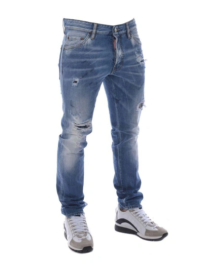 Shop Dsquared2 Ripped Jeans In Denim
