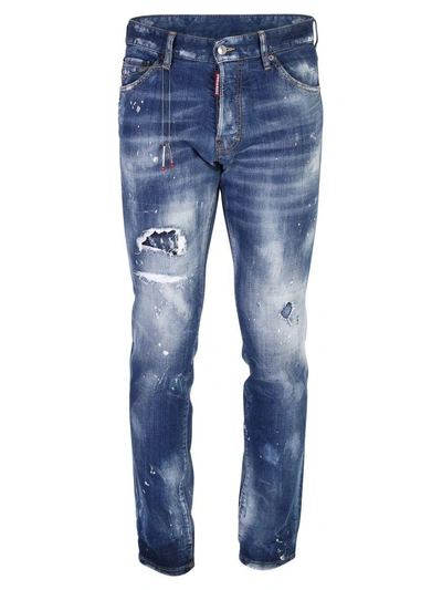 Shop Dsquared2 Blue Distressed Jeans