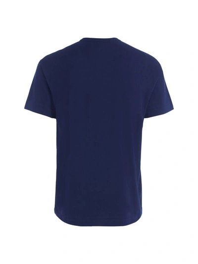 Shop Comme Des Garçons Play Blue T-shirt With Double Heart