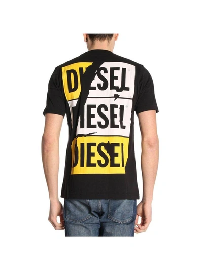 Shop Diesel T-shirt T-shirt Men  In Black
