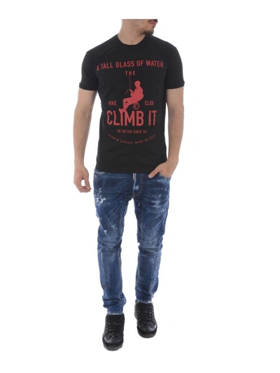 Shop Dsquared2 Printed T-shirt In Nero