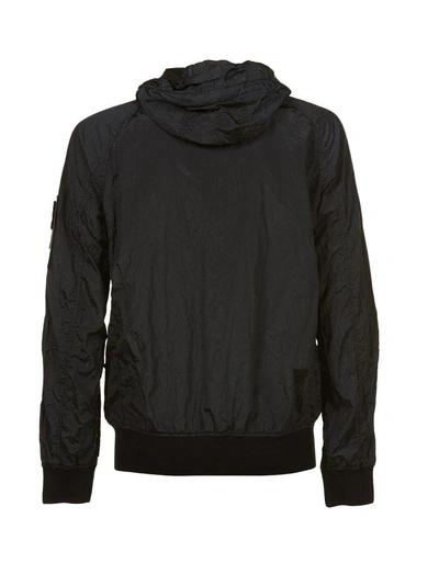 Shop Stone Island Zipped Fitted Jacket In Antracite