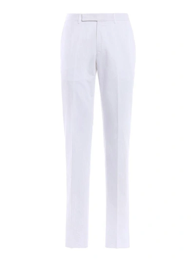 Shop Ermenegildo Zegna Classic Trousers In White