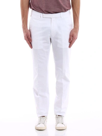 Shop Ermenegildo Zegna Classic Trousers In White