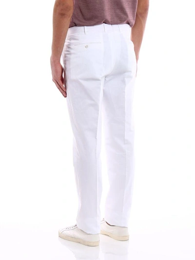 Shop Ermenegildo Zegna Classic Trousers In White