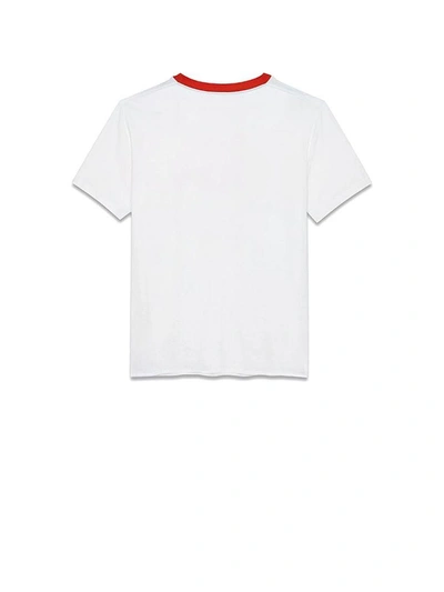 Shop Saint Laurent T-shirt With Waiting For Sunset Print In Naturel Multicolore