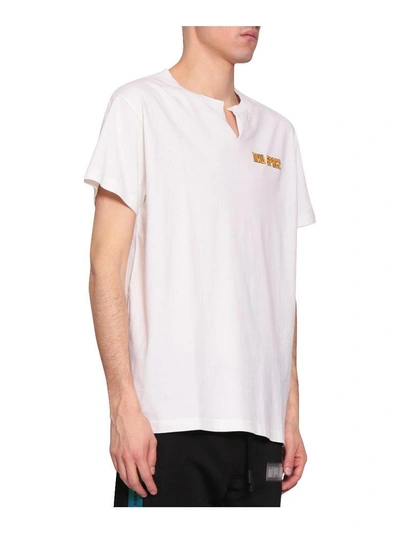 Shop Off-white Dad Space On Deck Cotton T-shirt In Bianco