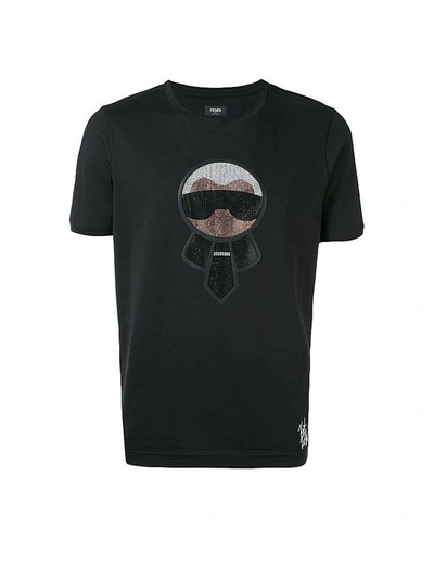Shop Fendi Black T-shirt In Nero