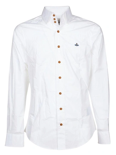 Shop Vivienne Westwood Embroidered Orb Shirt In White