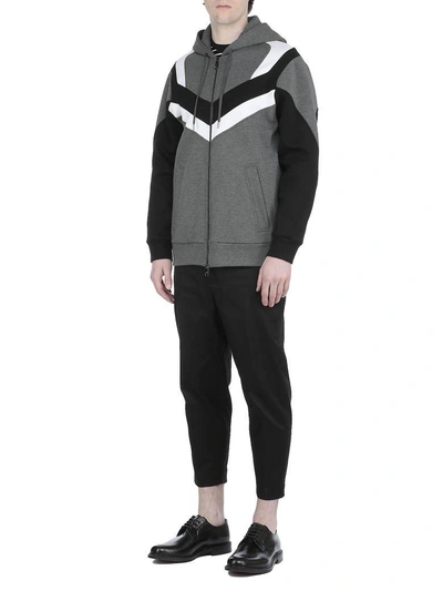 Shop Neil Barrett Padded Sweatshirt In Grp-ofw-blk