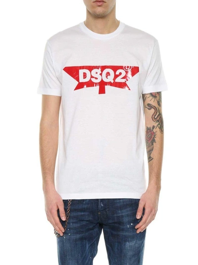 Shop Dsquared2 Logo Printed T-shirt In Dark Grey