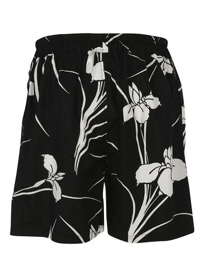 Shop N°21 Floral Print Shorts In Black