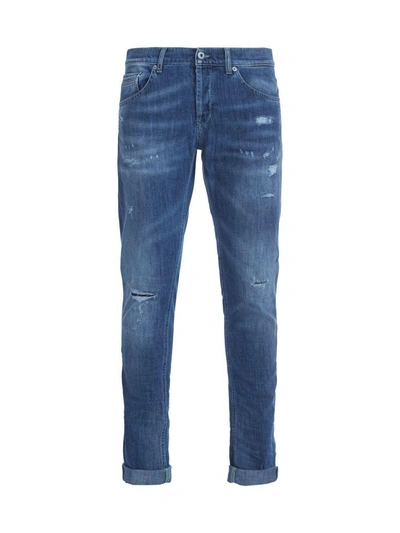 Shop Dondup Ritchie Light-blue Washed Denim Jeans