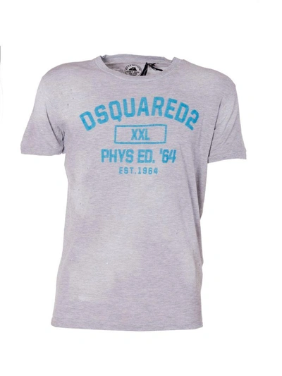 Shop Dsquared2 Slogan Distressed T-shirt In Gray