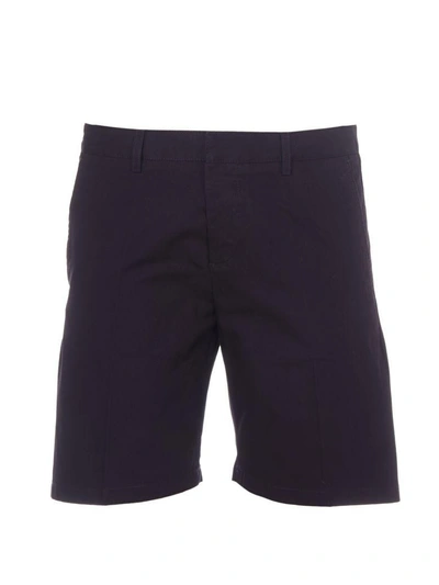 Shop Ami Alexandre Mattiussi Pleat-front Shorts In Navy