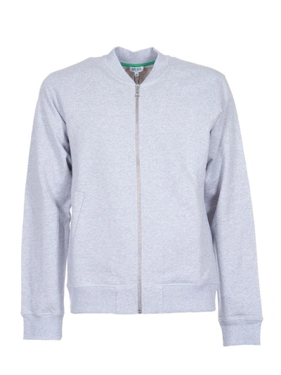 Shop Kenzo Tiger Bomber Jacket In Gris Clair