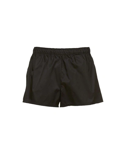 Shop Prada Gabardine Shorts In Nero