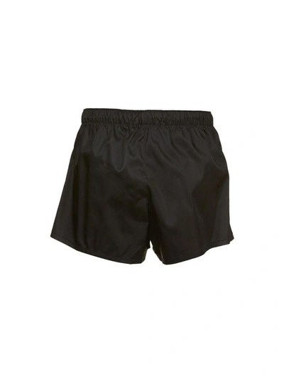 Shop Prada Gabardine Shorts In Nero