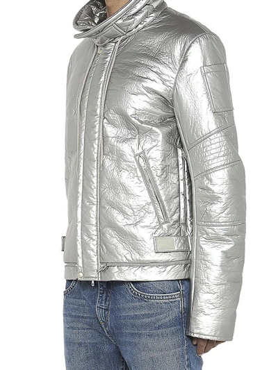 Shop Helmut Lang Jacket In Silver
