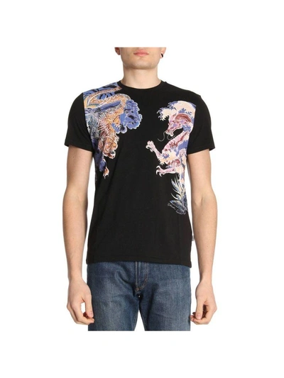 Shop Just Cavalli T-shirt T-shirt Men  In Black