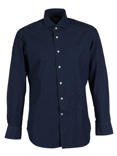 Shop Bagutta Printed Shirt In Blu