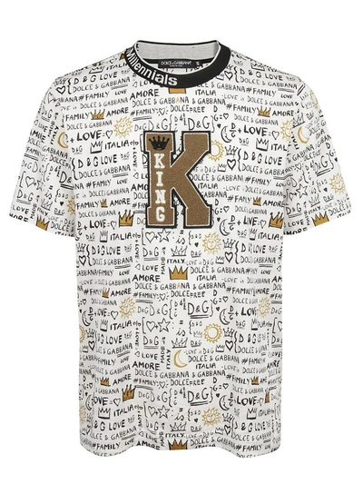 Shop Dolce & Gabbana King Patch T-shirt In Nero