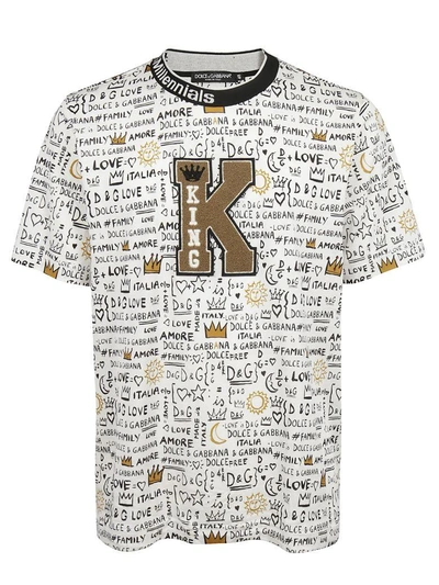 Dolce & Gabbana King Patch T-shirt In Nero | ModeSens