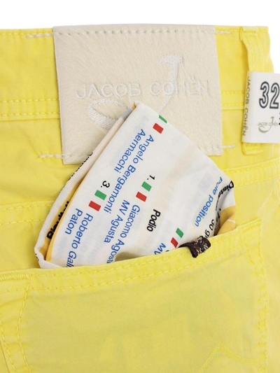 Shop Jacob Cohen Trousers In Light Yellow