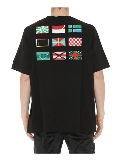 Shop Marcelo Burlon County Of Milan Nine Flags T-shirt In Black Multi