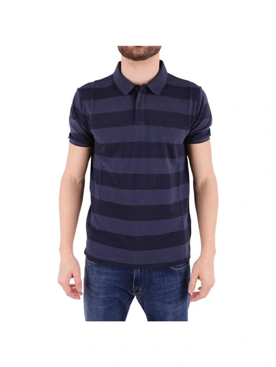 Shop Woolrich Cotton Blend Polo In Indigo